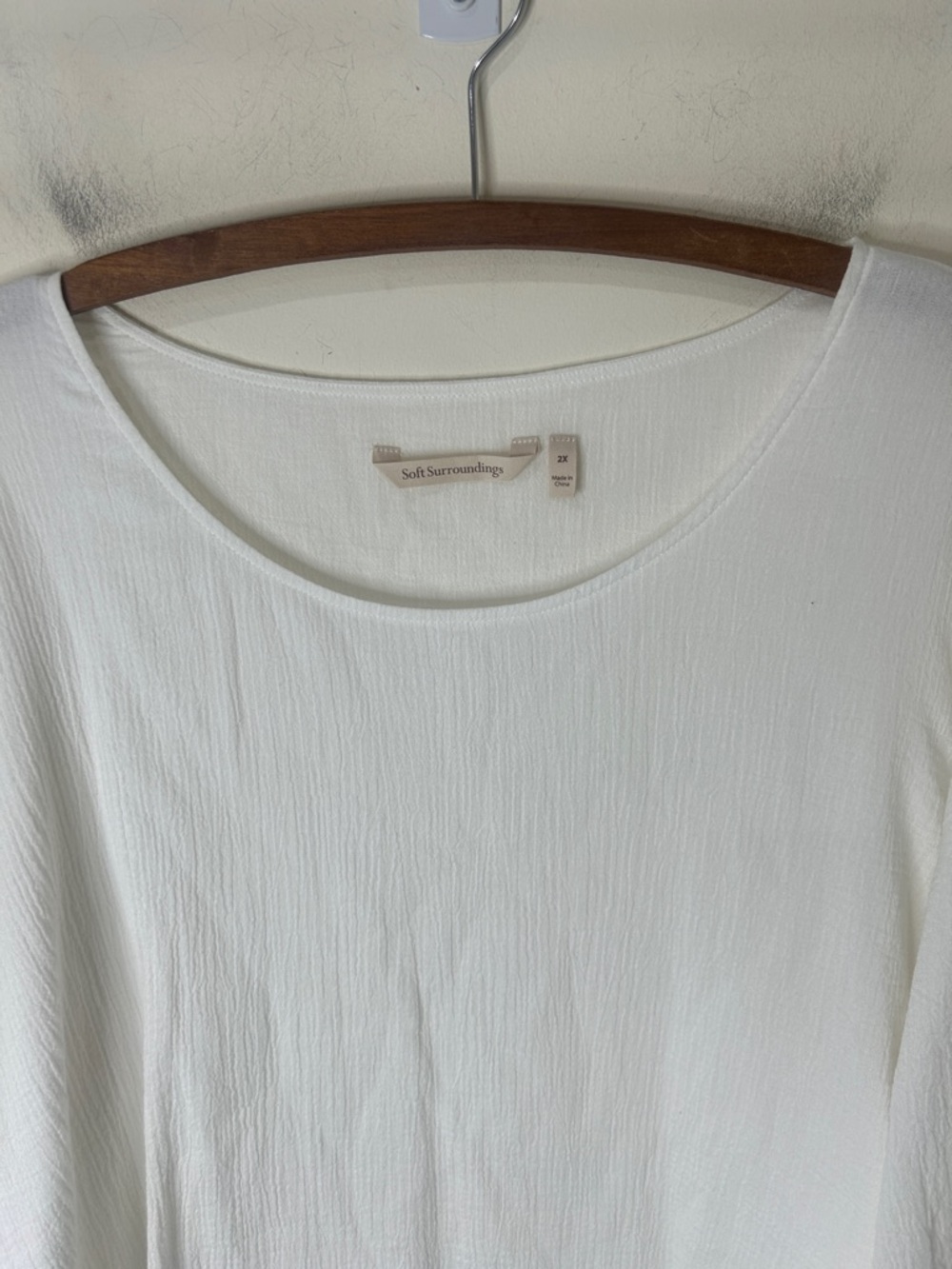 SOFT SURROUNDINGS Siesta Key Tunic 100% Cotton White Size 2X - Picture 10 of 15